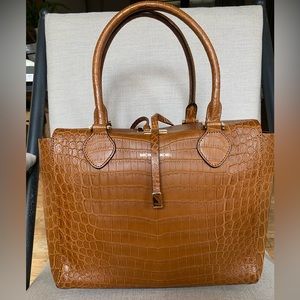 NWT $7,000 Crocodile Skin Micheal Kors Collection Miranda Tote Bag